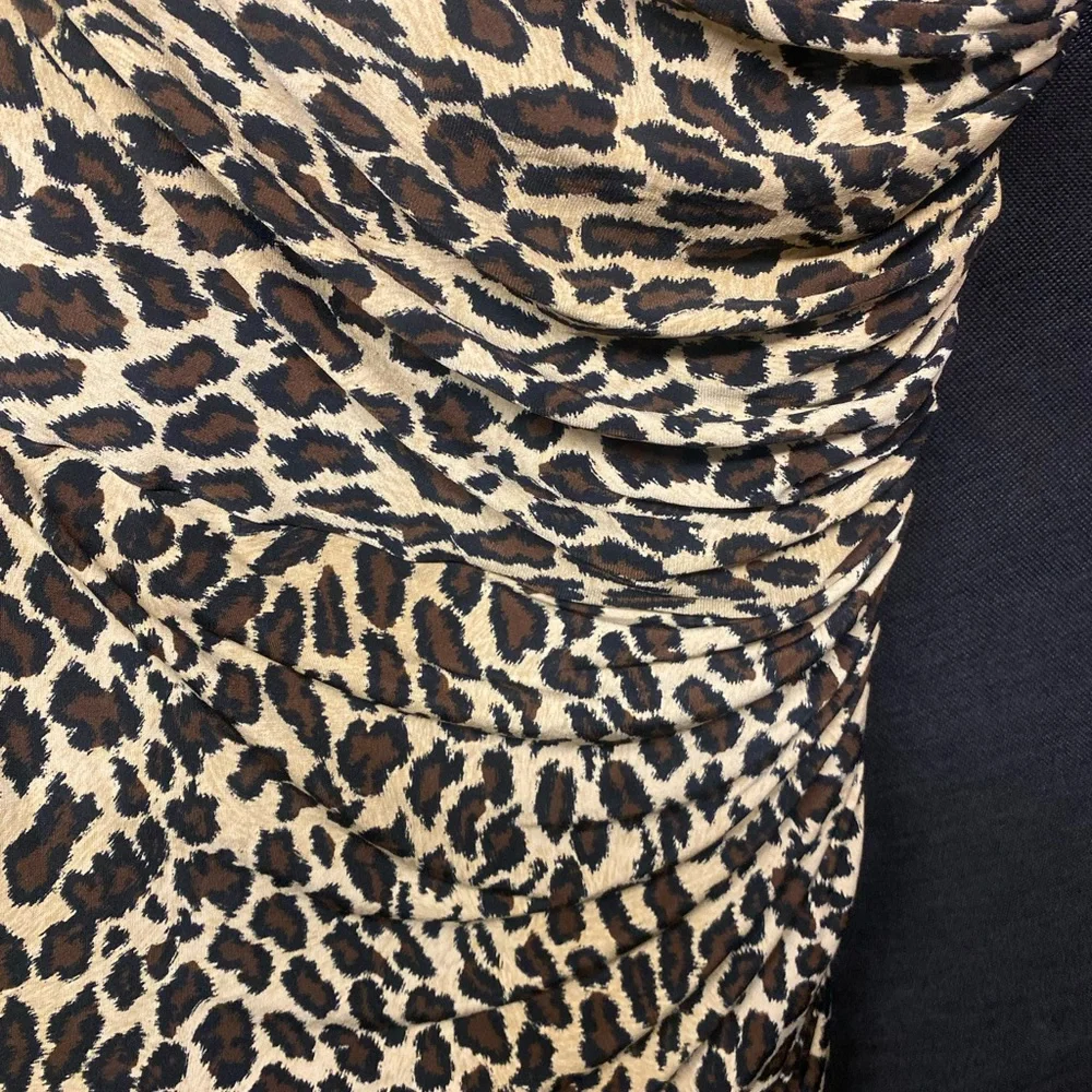 Lauren Ralph Lauren Leopard Print One Shoulder Dress - Picture 2 of 3